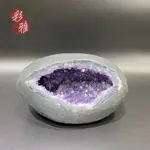 《彩雅寶石精品 》烏拉圭錢袋子 口大肚深 ESP晶洞 迷你小晶洞