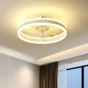 TOZING 19.6 in. Smart Indoor White, Flush Mount Fan Light+LED+Remote Control