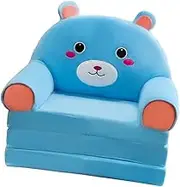 Ｂｅｓｇａ Animal Shaped Stuffed Folding Sofa Bed Convertible Sleeper Chair Leisure Space Saving Folded Cute Convertible Chair for Home, Bear