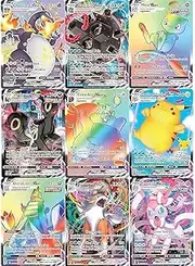 3 Pokémon Card Vmax Bundle - 1 Secret Rare Rainbow Card - No Duplicates - Vmax Booster Pack