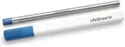 LifeStraw Sip – Reusable Stainless Steel Water Filter Drinking Straw with Carry Case, Removes Microplastics, Bacteria and Parasites for Travel and Everyday Use, Stormy Blue