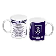 Fremantle Dockers AFL Logo and Team Song Mug Coffee Cup