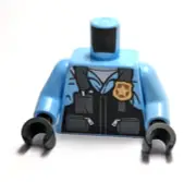 Lego - Minifigure Torso - Blue Black, Police Badge, Vest, Pouches
