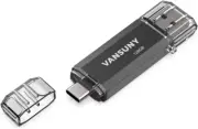 Vansuny 128GB Type C Flash Drive 2 in 1 OTG USB 3.0 + USB C Memory Stick with Ke