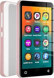 MP3 Player with Bluetooth and WiFi,MP3 Player with Spotify,Spotify Kids,Audible,Pandora,Amazon Music,4" Music Player MP4 Up to 1TB(80GB,Pink_White)