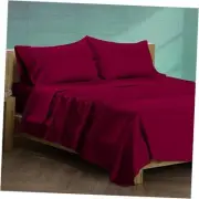 100% Egyptian Cotton Sheets Queen Size - 1200 Thread Count 4 PC Queen Sheet