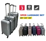 AU 3PCS Luggage Suitcase Trolley Set Hard Case Travel Storage Bag Lightweight