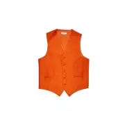 New Men's Tuxedo Vest Waistcoat Vertical Stripes only prom wedding party Orange