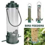 Garden Hanging Wild Bird Feeder Seed Container Waterproof Dish Station Buckets