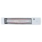 Arlec 1200W White 2 Bar Radiant Strip Heater with Pull Cord