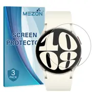 [3 Pack] Samsung Galaxy Watch6 (40 mm) Ultra Clear TPU Film Screen Protectors by MEZON – High Protection, Shock Absorption (Watch 6 40mm, Clear)
