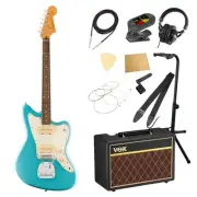 Fender Player II Jazzmaster RW AQB with VOX amplifier 11-piece beginner's set
