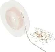 Veemoon 1 Set DIY Jewelry Making Chain Crafting Chain with Lobster Clasps Jump Rings for Necklace and Bracelet Making Smooth Surface
