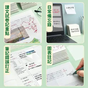 便利貼 便條紙 透明N次貼 透明便利貼 透明書寫便利貼 透明 半透明 多次貼 防潑水