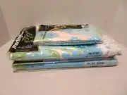 Burlington House Mod Floral Full Sheet Set Percale MADE IN USA Flat Fitted ++