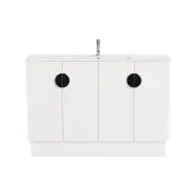 CIBO 1200mm White Freshwater Full Height Vanity With Black Handles