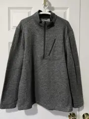 NWT MEN’S TOAD & CO 1/4 ZIP GRAY WOOL PULLOVER SIZE XL