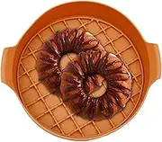 Xvilmaun Reusable Air Fryer Liners, Heat-Resistant Air Fryer Tray Air Fryer Basket Liner, Round Air Fryer Accessories Air Fryer Silicone Liner for Air Fryers Ovens Microwaves