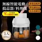 【豪割達人】無線智能強力電動攪蒜機250ML(嬰兒副食品 多功能食物料理調理機 搗蒜器 切打蒜泥蓉蔥薑 輔食)