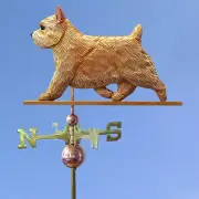 Norwich Terrier Hand Carved Hand Painted Basswood Dog Weathervane Wheaten