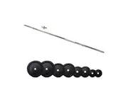 7ft Barbell + 75kg Standard Weight Plates Set