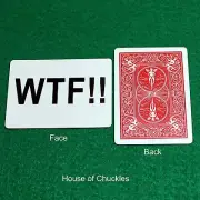WTF!! - Custom Printing - Red Bicycle Gaff Playing Card