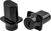 Musiclily Pro Metric Size Top hat Guitar Telecaster Switch Tips 3 Way Pickup Selector Switch Knobs for Import Squier Tele Style, Black (Set of 2)
