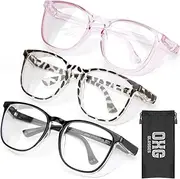 [OXG] 3 Pack Safety Glasses Goggles for Women, Anti Fog Clear Safety Glasses Scratch Resistant Protective Eyewear for Nurses