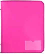 Marbig Zipper Binder with Tech Case, 2D Ring 25 mm, Pink