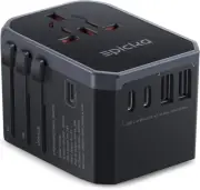 Universal Travel Adapter, International Power Plug Adapter with 3 USB-C and 2 US