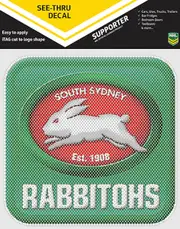 South Sydney Rabbitohs NRL See-Thru Square Logo Window Sticker