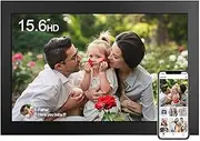 AILRINNI Digital Photo Frame WiFi - 15.6 inch Digital Picture Frame: 1280x800 HD IPS Touch Screen Electronic Digital Frame, 32GB RAM, Auto-Rotate, Wall Mountable, Photos can be uploaded Using The app