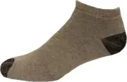 Carolina Ultimate Cotton No Show Socks 3 Pair, Grey, X-Large