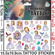 Sofia the First Kids Temporary Tattoo Sticker Party Supplies Lolly Loot Bag