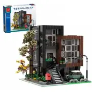 HEA-ON-JEA Villa Modular Building Blocks, MOC House Model Set,Chic Street Vie...