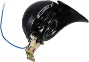 CHILDWEET Car Horn Rv Suv Electric Horn Electric Speaker for Atv Round Speaker for Motorcycle Universal Motorcycle Atv Small Round Loud Black Metal