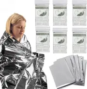 6 Pack Survival Blanket Outdoor Emergency Blanket Supplies Mylar Thermal Blanket