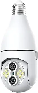 Light Bulb Camera Full HD 4MP 10X Zoom Dual Lens E27 Bulb Surveillance Camera WiFi Auto Tracking 360 PTZ IP Camera Color Night Vision IP Security CCTV