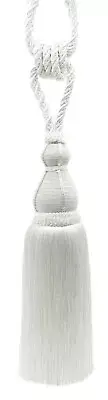 DÉCOPRO Tassel Tieback, Style# TBH15, Color# A1 - Pure White [Sold Individually]
