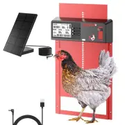 Automatic Chicken Coop Door Solar Powered with Programmable LCD Display, Alum...
