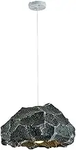 CJLWSLCO Creative Rock Shape Resin Pendant Light LED E27 Base Hanging Light Clothing Store Hanging Lamp Hotel Cloakroom Chandeliers Living Room Bedroom Lighting Fixture Indoor Adjustable Height(Black