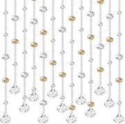 Beaded Curtain Door, Crystal Bead Curtain Clear Glass Crystal Chandelier Bead Chain Garland Crystal Beads Chains for Living Room Bedroom (Color : Clear, Size : 80cm)