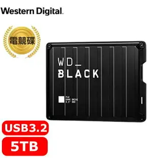 WD 威騰 黑標 P10 Game Drive 5TB 2.5吋電競行動硬碟 WDBA3A0050