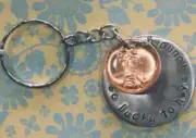 Lucky Penny I'm so lucky to have found you Keychain FREE SHIPPING Valentines Day