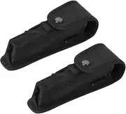 GAROZATION 2pcs Flashlight Cloth Cover Pouch Multi- Function Flashlight Flashlight Holder Multi-Function Flashlight Flashlight Bag Flashlight Bag Camping Black Nylon