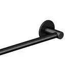 A (Black)Bathroom Wall Mounted Towel Bar Space Aluminum Single Bar Towel Rack