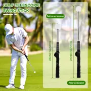 Golf Training Aid Telescopic Golf Swing Trainer Aid Ergonomic Golf Grip pawrQ