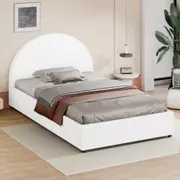 ALFORDSON Bed Frame Gas Lift Base With Storage White - Single Size