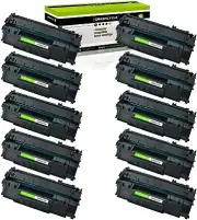 10PK Compatible with HP LaserJet P2015dn M2727 MFP - Q7553A 53A Toner cartridges