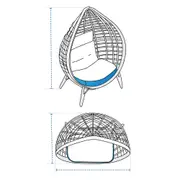 Wicker Egg Chair Custom Covers